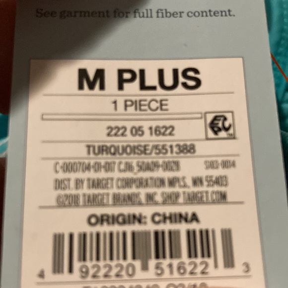 Cat & Jack Turquoise Blue Girls Size Medium M Plus Bathing Suit - Picture 5 of 5